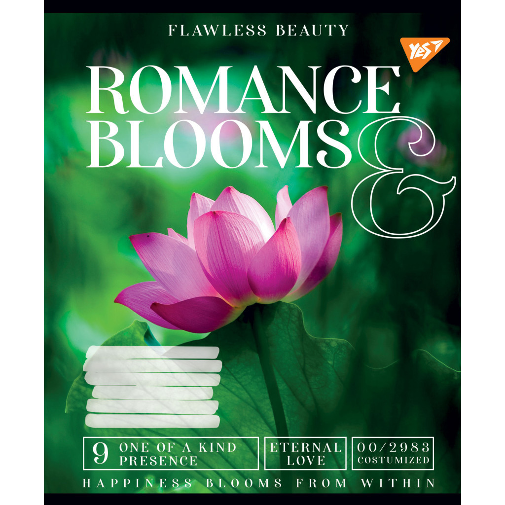 Зошит Yes А5 Romance blooms 48 аркушів, лінія (766460)