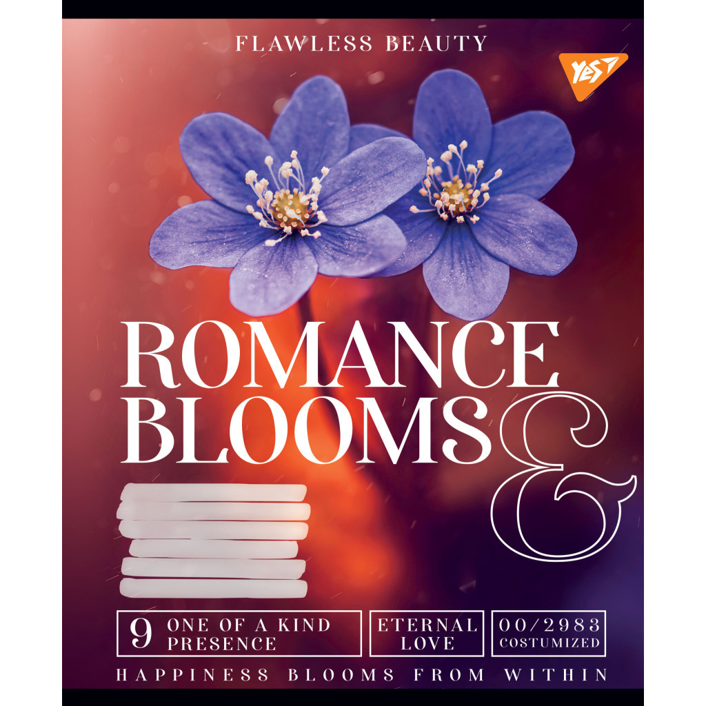 Зошит Yes А5 Romance blooms 48 аркушів, лінія (766460)