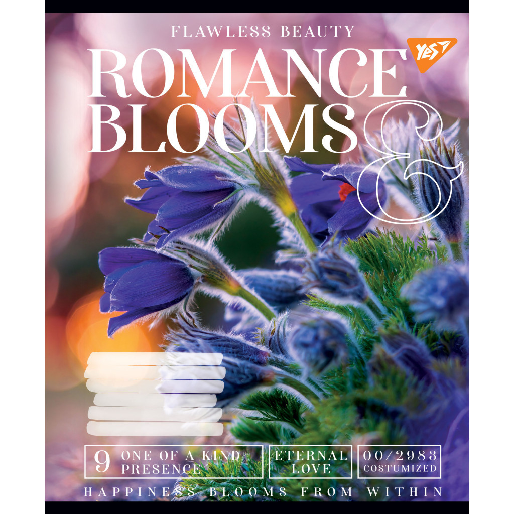 Зошит Yes А5 Romance blooms 48 аркушів, лінія (766460)