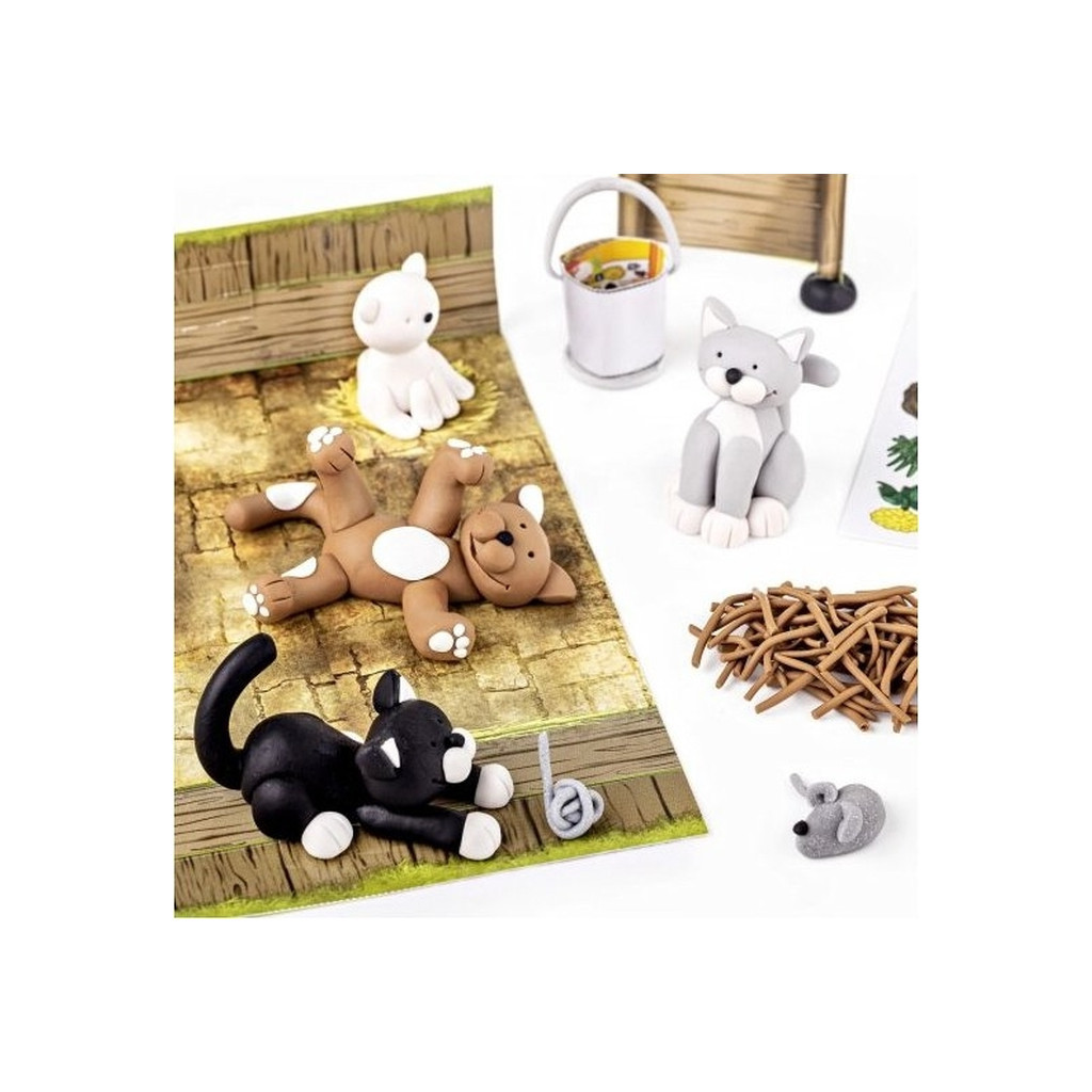 Набір для творчості Fimo Kids Котики 4 кольорих 42 г (4007817032596)