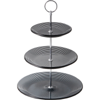 Фруктовниця Viva Monaco Триярусна 25 / 20 / 15 см Чорна (S3020T/S3-Black)