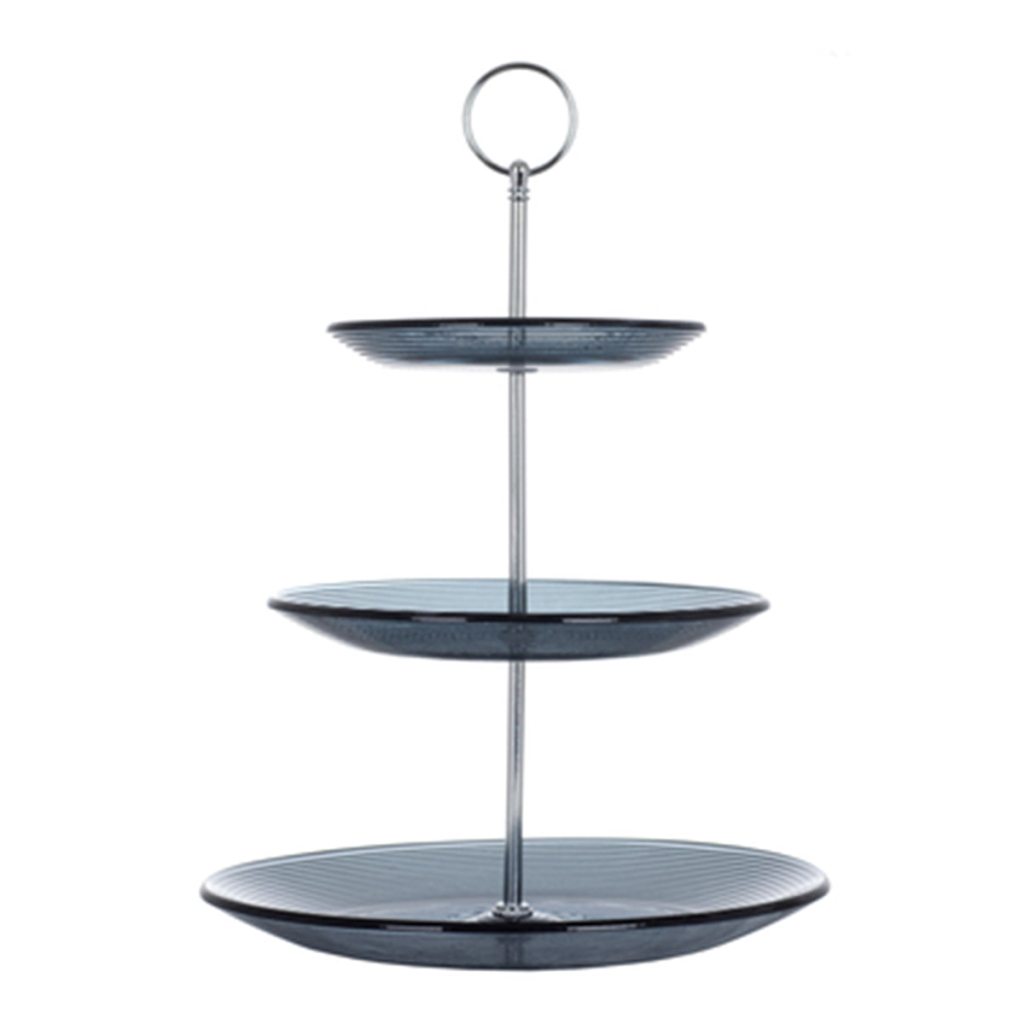 Фруктовниця Viva Monaco Триярусна 25 / 20 / 15 см Чорна (S3020T/S3-Black)