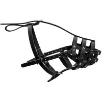 Muzzle for dogs Collar solid (Doberman, shepherd, setter) black (06091)
