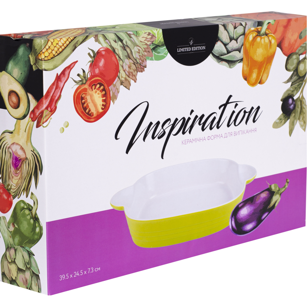 Форма для випікання Limited Edition Inspiration прямокутна 39.5 х 24.5 х 7.3 см Зелена (HJ1268)