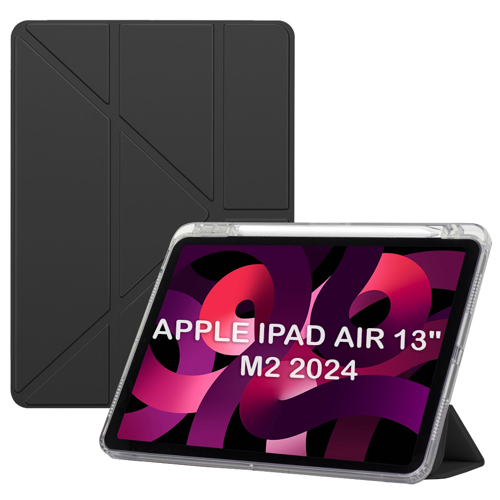 Чохол до планшета BeCover Ultra Slim Origami Transparent Apple iPad Air 13" M2/M3 (2024/2025) Black (711695)