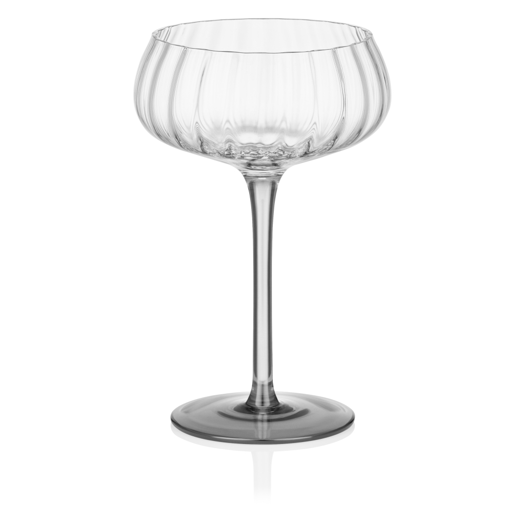 Набір келихів Ardesto Black Mars Orion 200мл, 2шт, скло, прозоро-cірий (AR2620TG)