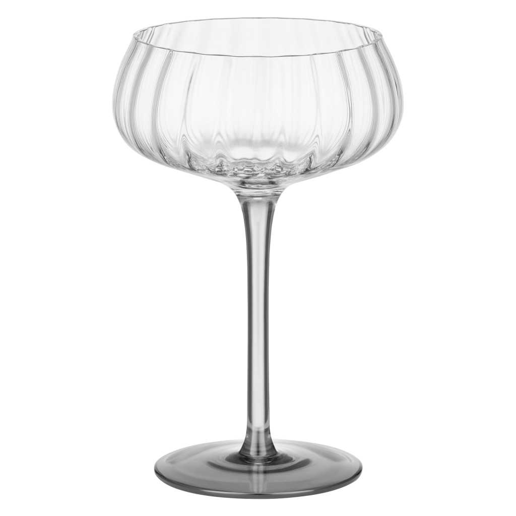 Набір келихів Ardesto Black Mars Orion 200мл, 2шт, скло, прозоро-cірий (AR2620TG)