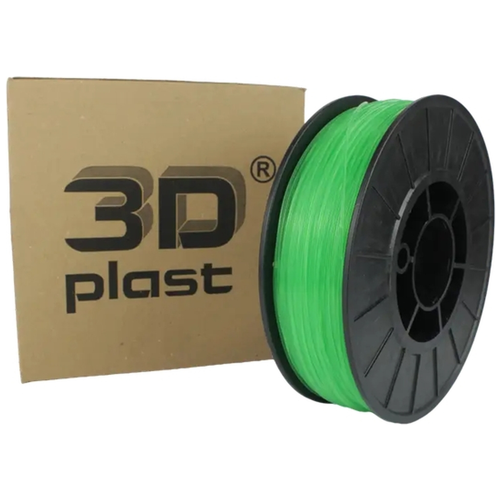 Пластик для 3D-принтера 3Dplast PLA 1.75мм, 3кг, transparent, green (3DPLA1753CLGR)