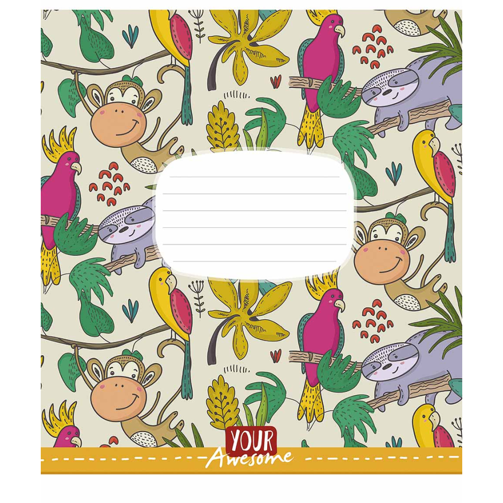 Зошит Школярик Funny cuties 12 аркушів коса лінія (012-3142L)