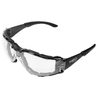 Protective glasses Neo Tools anti-splinter, protection class FT, rubber frames, polycarbonate, transparent (97-520)
