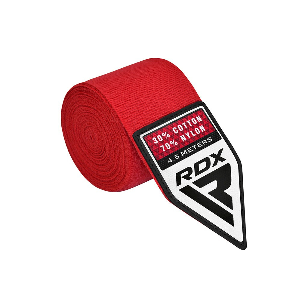 Бинт для спорту RDX WX Professional Boxing Hand Wraps Red 4.5м (HWX-RR+) Бинт для спорту RDX WX Professional Boxing Hand Wraps Red 4.5м (HWX-RR+)