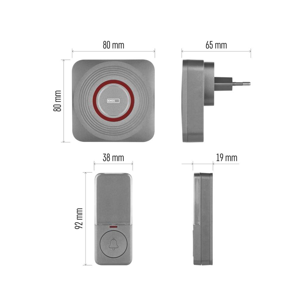 Дверний дзвінок EMOS бездротовий P5735SS WiFi (P5735SS)