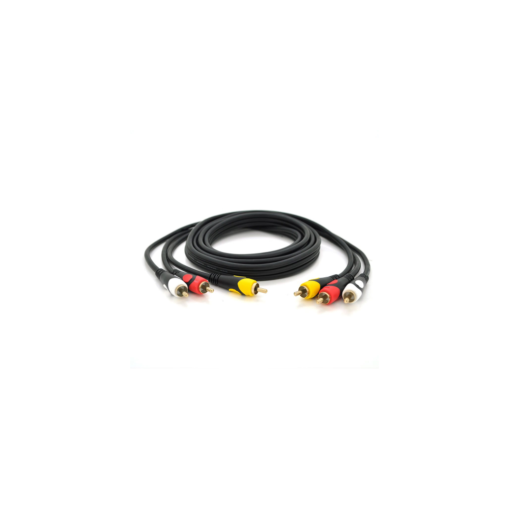 Кабель мультимедійний 3xRCA M to 3xRCA M 1.8m black Voltronic (YT-3хRCA(M)/3хRCA(M)-1.8P) Кабель мультимедійний 3xRCA M to 3xRCA M 1.8m black Voltronic (YT-3хRCA(M)/3хRCA(M)-1.8P)