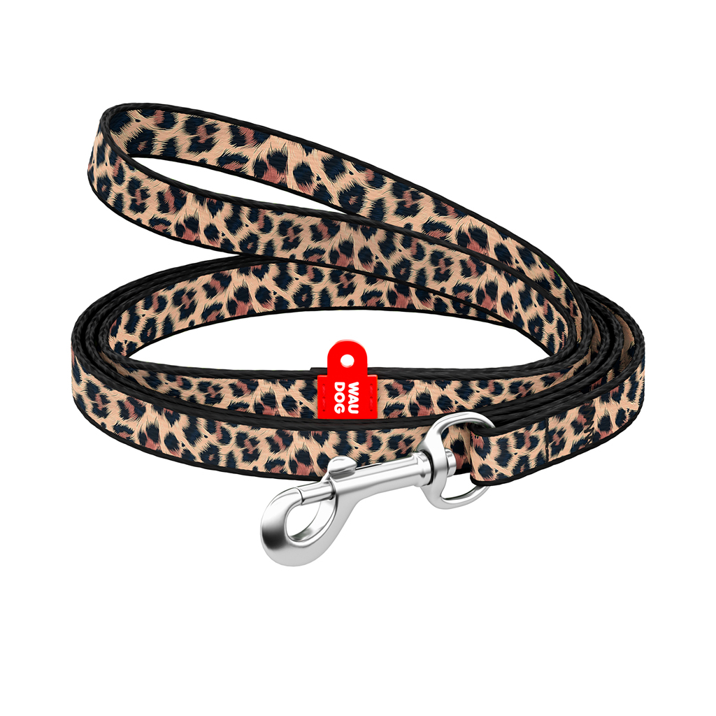 Повідець для котів WAUDOG Nylon "Леопард" Ш 10 мм Д 122 см (369-4066)