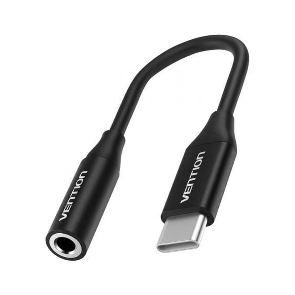 Перехідник USB-C M to 3.5mm F 0.1m DAC black Vention (BIHBA)