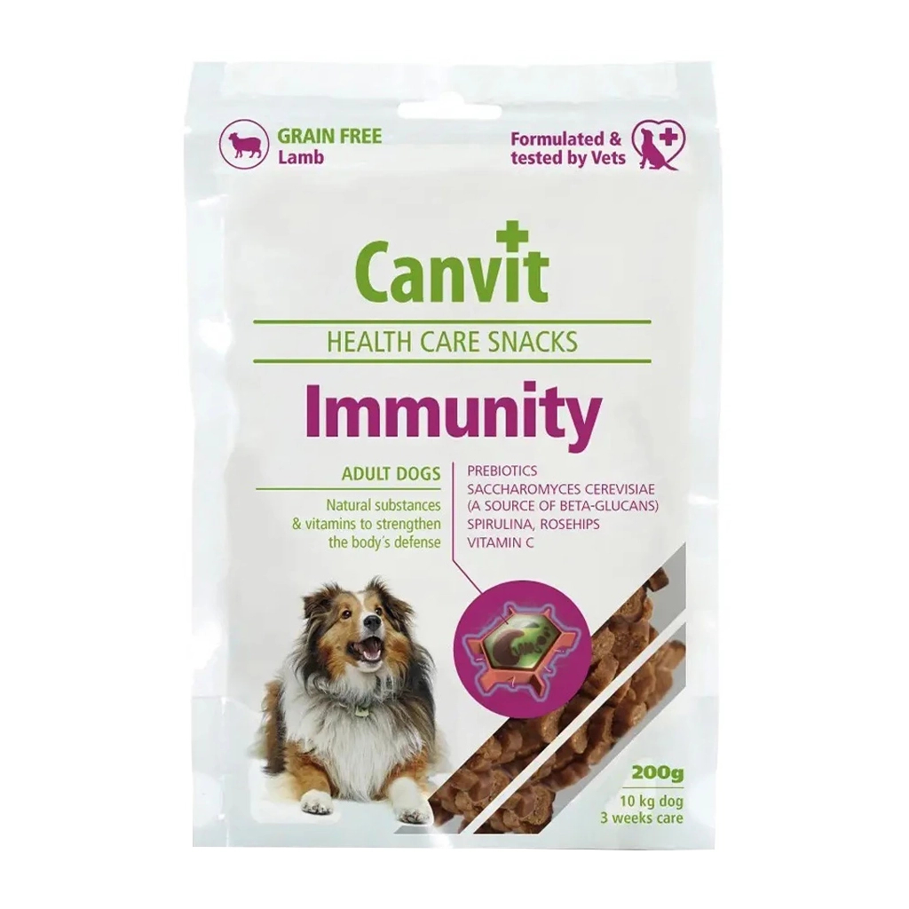 Ласощі для собак Canvit Immunity з ягням 200 г (8595602508785)