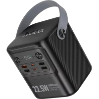 Батарея універсальна HOCO 80000mAh, 22.5W, PD20W, 4*USB/2*Type-C, ліхтарик, Black (J152 / 44522)