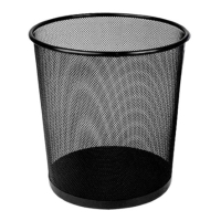 Paper basket H-Tone round metal 23.5 x 27 cm, black (JJ41222)