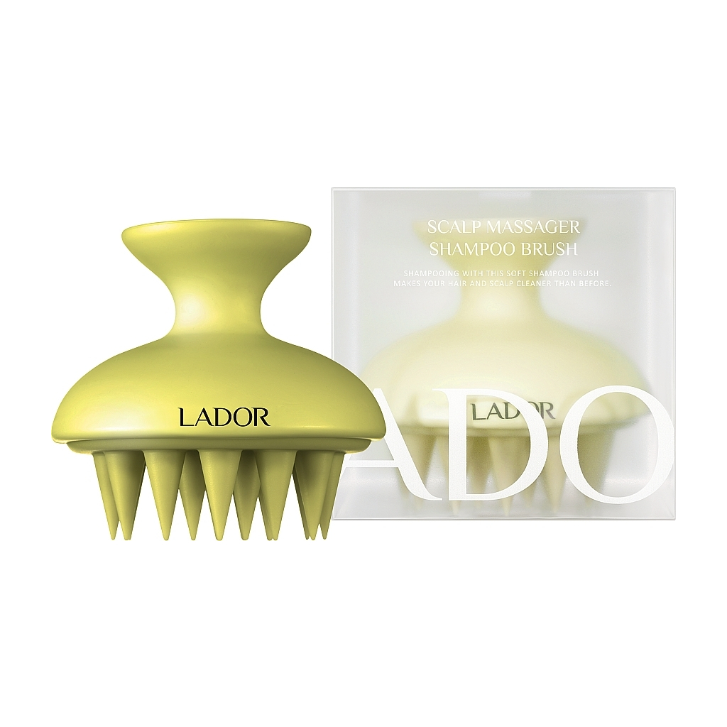 Щітка для волосся La'dor Dermatical Shampoo Brush Для миття волосся Жовта (8809982980087)