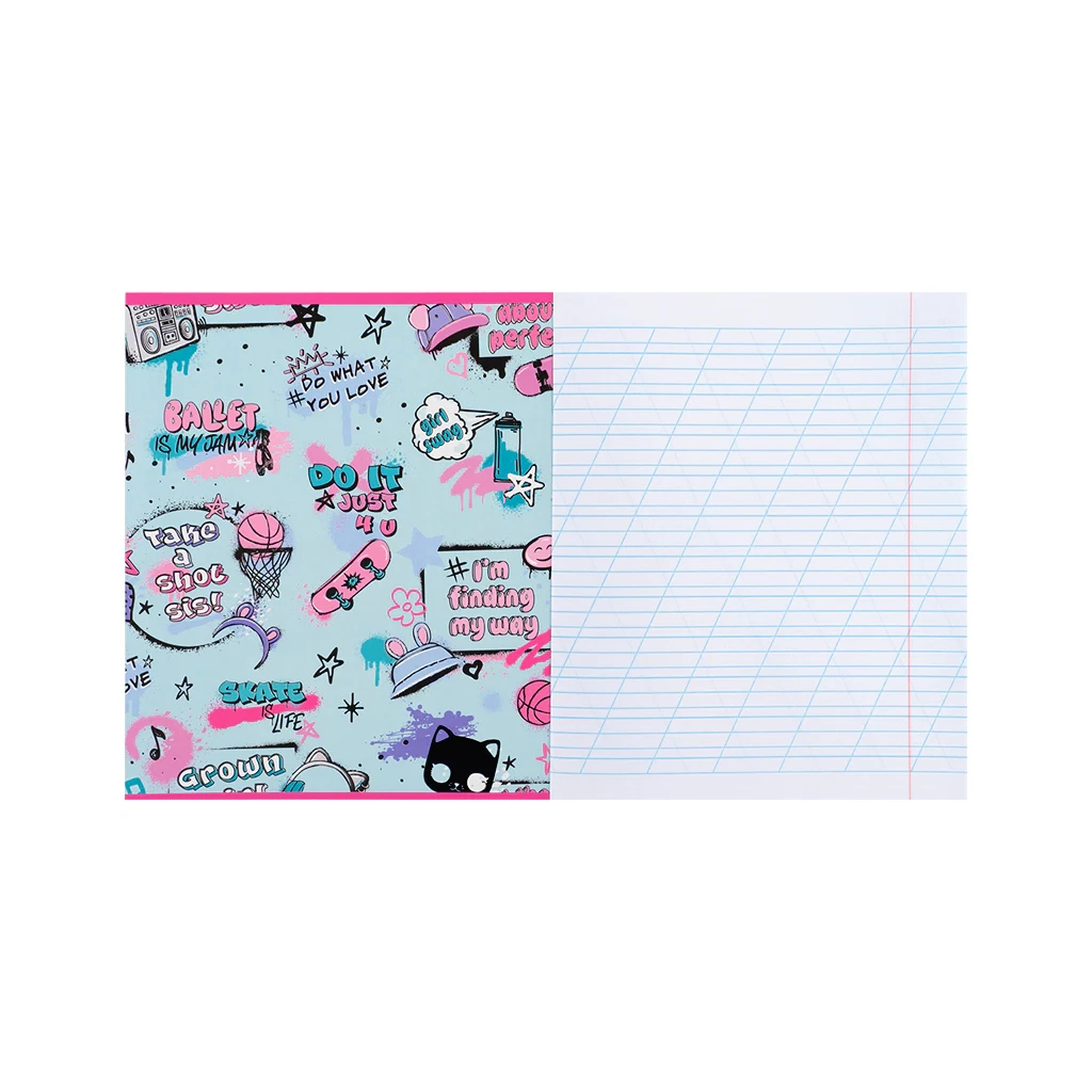 Зошит Kite LOL, 12 аркушів, коса лінія (LO26-235)