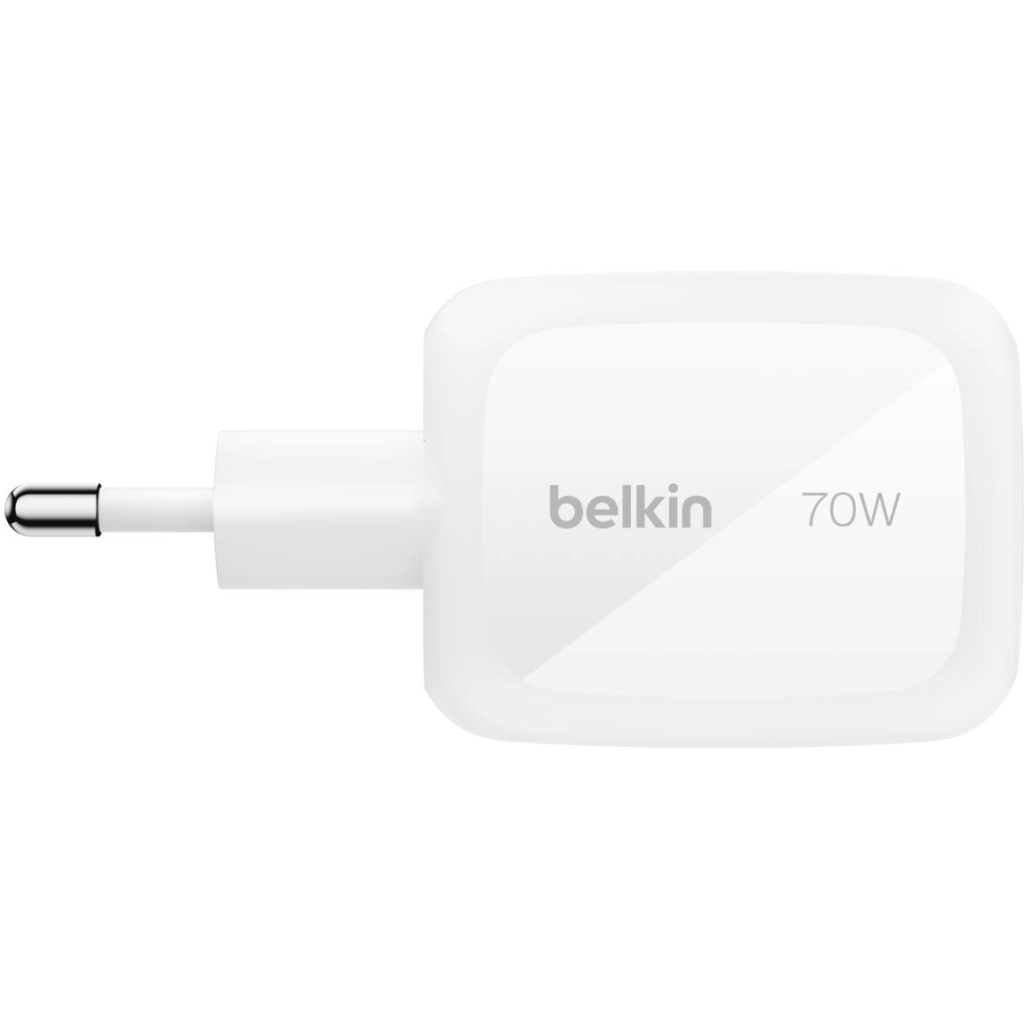 Зарядний пристрій Belkin 2xUSB-C + 1xUSB PD70W PPS GaN white (WCH018HQWH)