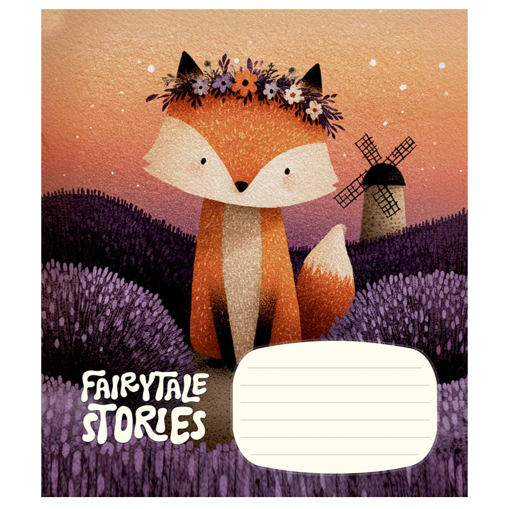 Зошит Школярик Fairytale Stories 12 аркушів коса лінія (012-3755C) Зошит Школярик Fairytale Stories 12 аркушів коса лінія (012-3755C)