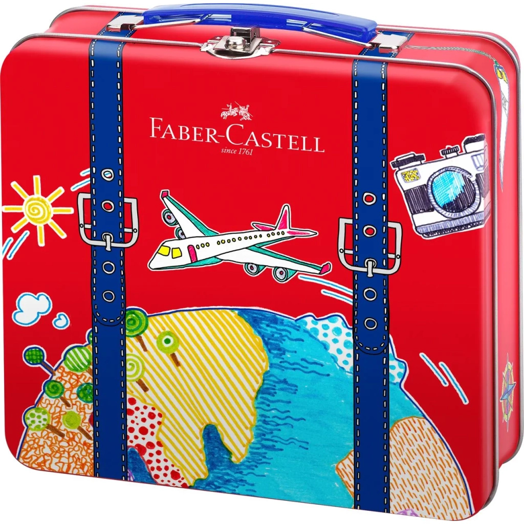Фломастери Faber-Castell в металевій валізці Connector Скрепляй разом 40 кольорів (31347)