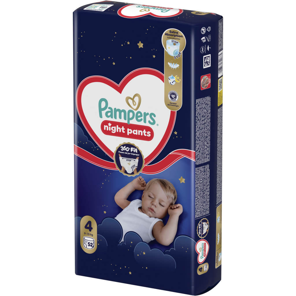Підгузки Pampers Night Pants Розмір 4 (9-15 кг) 52 шт (8006530320665) Підгузки Pampers Night Pants Розмір 4 (9-15 кг) 52 шт (8006530320665)