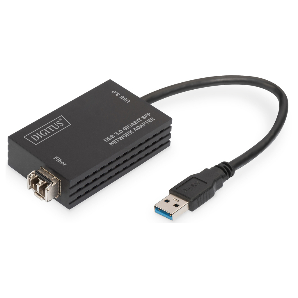 Перехідник USB 3.0 AM to SFP Ethernet 1000Mbps black Digitus (DN-3026)