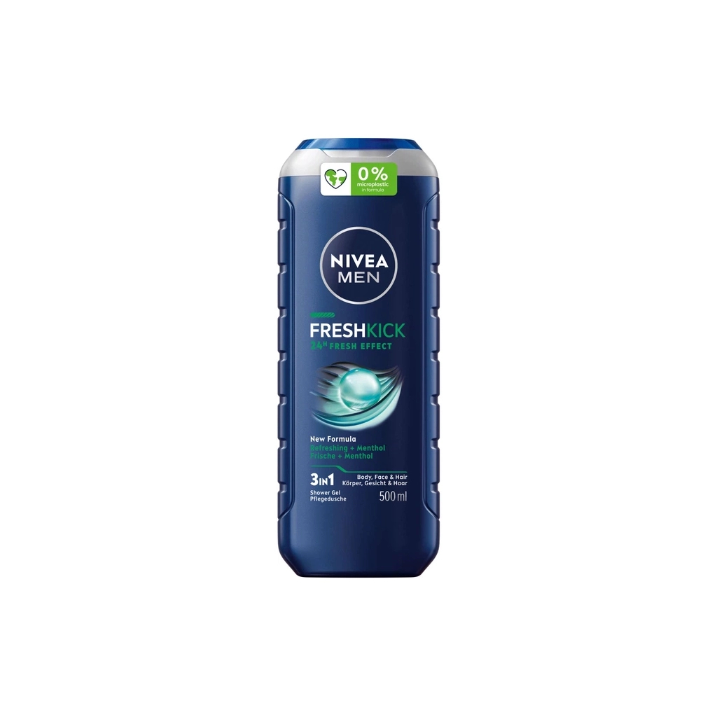 Гель для душу Nivea MEN Fresh Kick 500 мл (9005800286563)