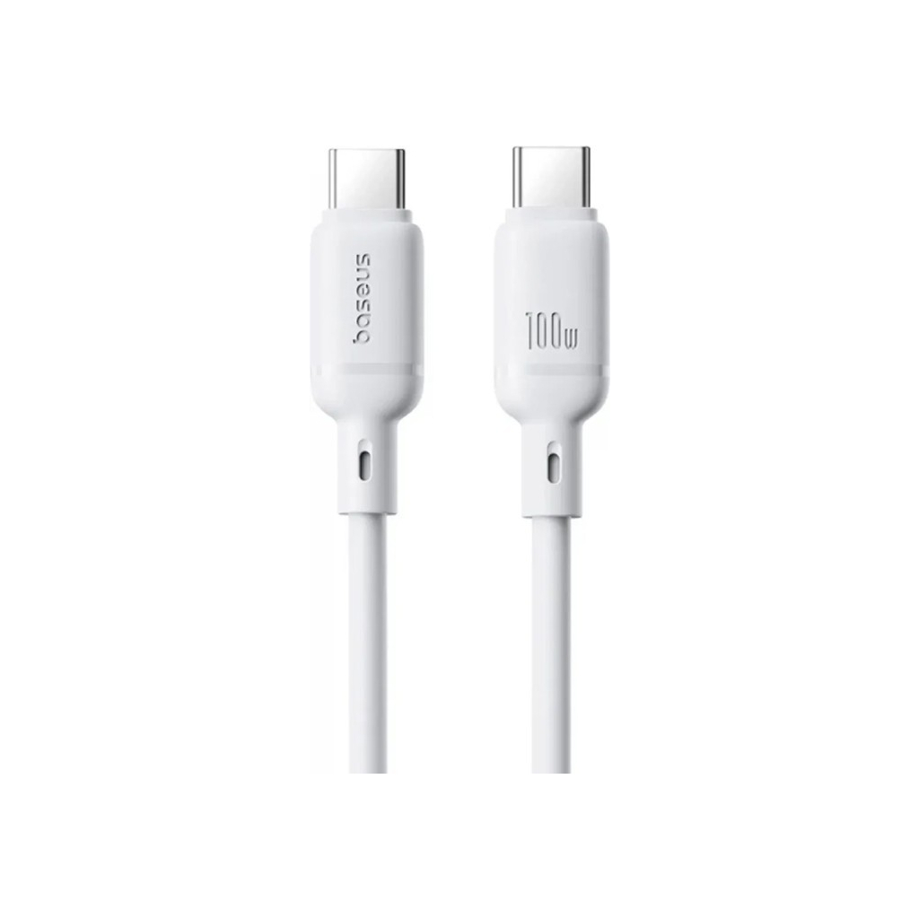 Дата кабель USB-C to USB-C 1.0m 100W white Baseus (P10377704213-00) Дата кабель USB-C to USB-C 1.0m 100W white Baseus (P10377704213-00)