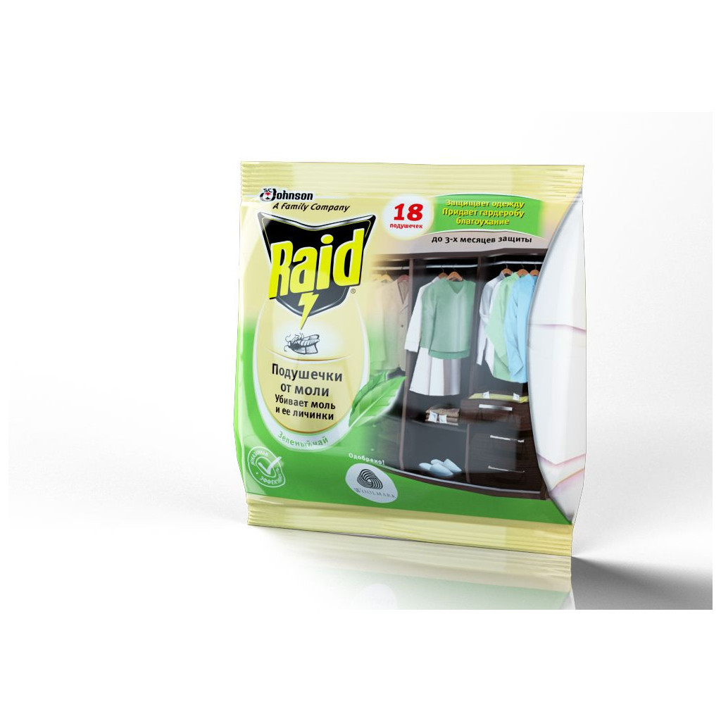 Подушечки від молі Raid Зеленый чай (5000204729917)