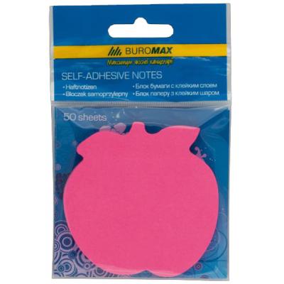 Папір для нотаток Buromax with adhesive layer "Apple", 50 sheets, NEON colors mix (BM.2360-99)