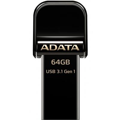 USB флеш накопичувач ADATA 64GB I920 Black USB 3.1/Lightning (AAI920-64G-CBK)