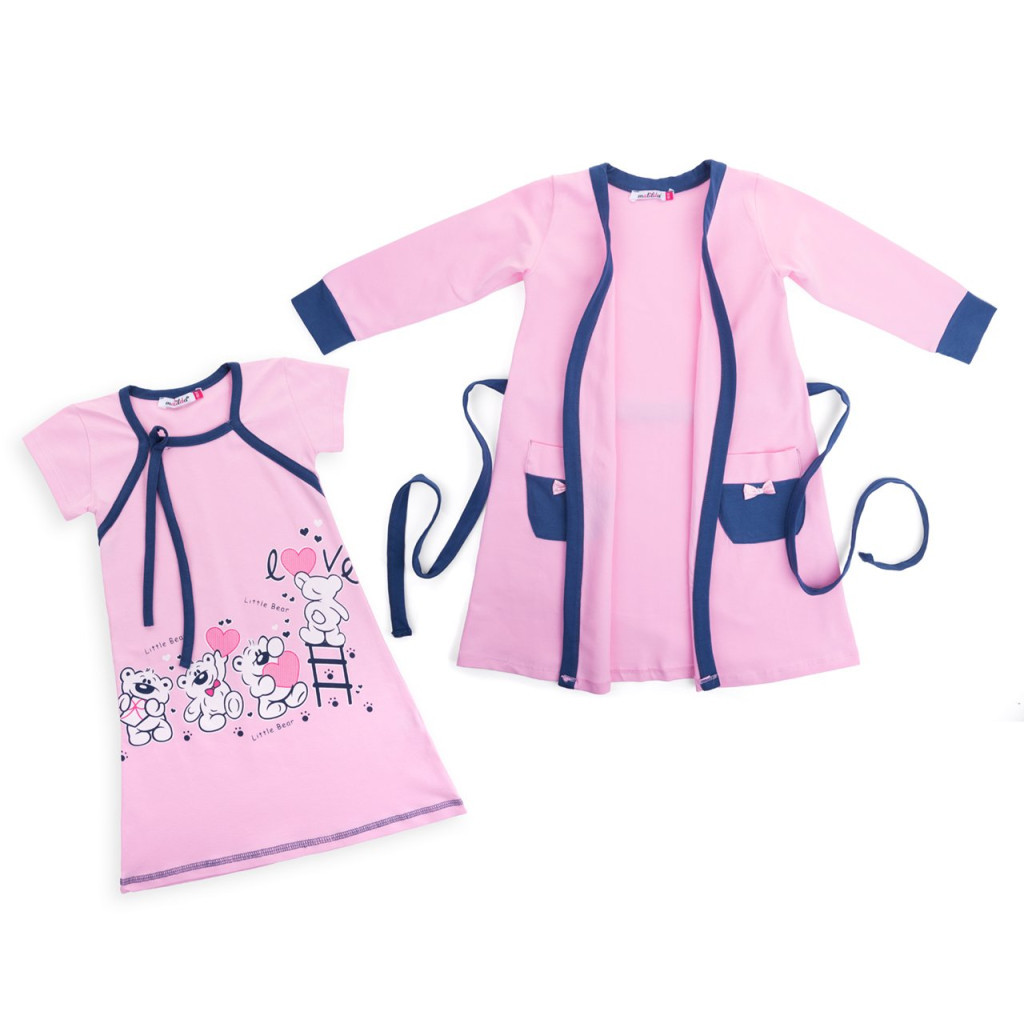 Піжама дитяча Matilda і халат з ведмедиками "Love" (7445-92G-pink)