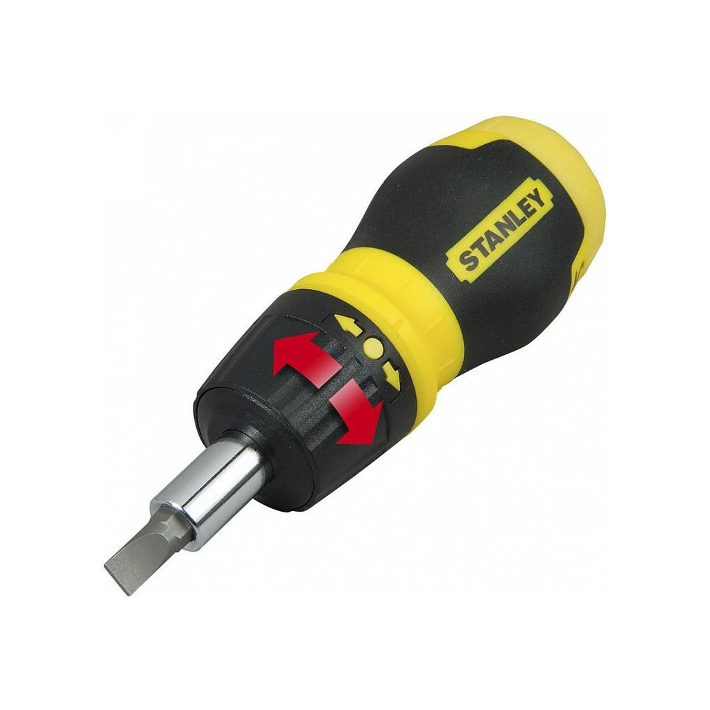 Набір викруток Stanley Multibit Stubby, реверсивна, з 6 змінними бітами (0-66-358)