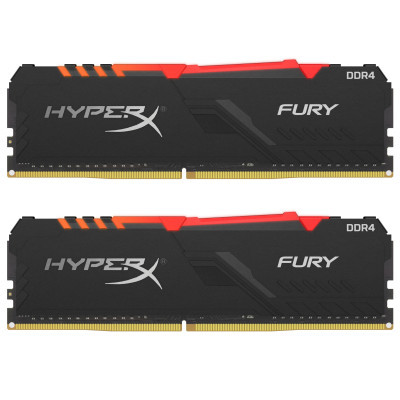 Модуль пам'яті для комп'ютера DDR4 32GB (2x16GB) 3733 MHz HyperX Fury RGB Kingston Fury (ex.HyperX) (HX437C19FB3AK2/32)