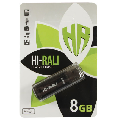 USB флеш накопичувач Hi-Rali 8GB Stark Series Black USB 2.0 (HI-8GBSTBK)