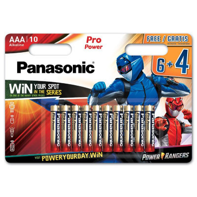 Battery Panasonic AAA LR03 Pro Power * 10 Power Rangers (LR03XEG/10B4FPR)