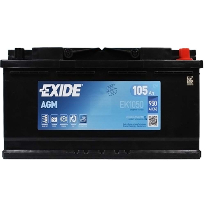 Акумулятор автомобільний EXIDE START-STOP AGM 105A (EK1050)
