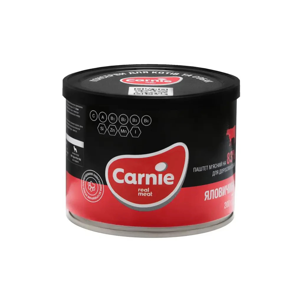 Консерви для собак Carnie Dog м'ясний паштет з яловичини 185 г (4820255190198) Консерви для собак Carnie Dog м'ясний паштет з яловичини 185 г (4820255190198)