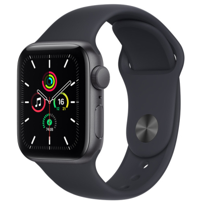 Смарт-годинник Apple Watch SE GPS, 44mm Space Grey Aluminium Case with Midnight S (MKQ63RB/A)