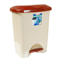 Garbage container Irak Plastik Stella with pedal beige 45 l (4572)