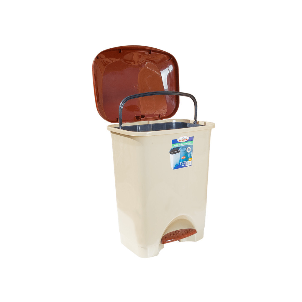 Контейнер для сміття Irak Plastik Stella з педаллю бежевий 45 л (4572)