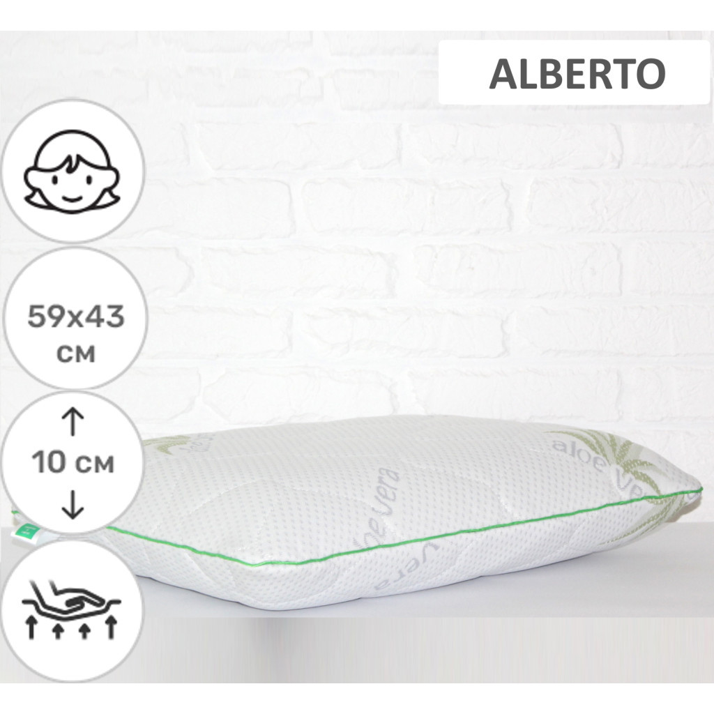 Подушка MirSon ортопедична 6081 Green nature Alberto WoMen 59х43х10 (2200003262353) Подушка MirSon ортопедична 6081 Green nature Alberto WoMen 59х43х10 (2200003262353)