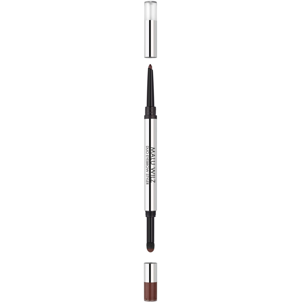 Олівець для брів Malu Wilz Duo Eyebrow Styler 08 - Dark Brown (4043993438685)