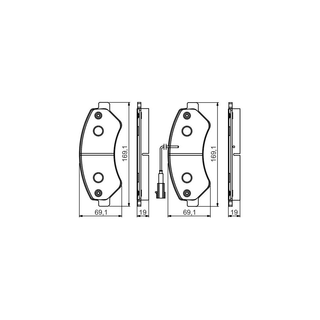 Гальмівні колодки Bosch 0 986 495 095 Гальмівні колодки Bosch 0 986 495 095