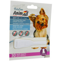 Drops for animals AnimAll VetLine spot-on against fleas and ticks 4-10 kg 2 ml (4820150201920)