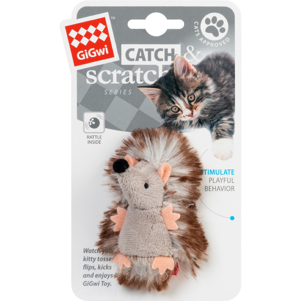 Іграшка для котів GiGwi Catch&scratch Їжачок з брязкальцем 7 см (75029) Іграшка для котів GiGwi Catch&scratch Їжачок з брязкальцем 7 см (75029)