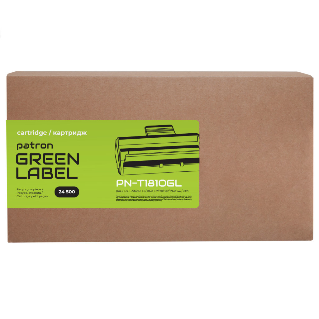 Тонер-картридж Patron Toshiba T-1810E Green Label (PN-T1810GL) Тонер-картридж Patron Toshiba T-1810E Green Label (PN-T1810GL)